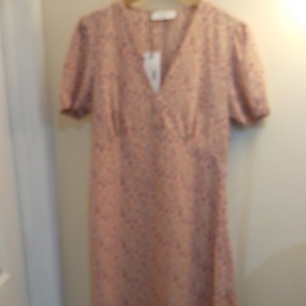 ! A6 Axara M Floral V-Neck Dress NWT